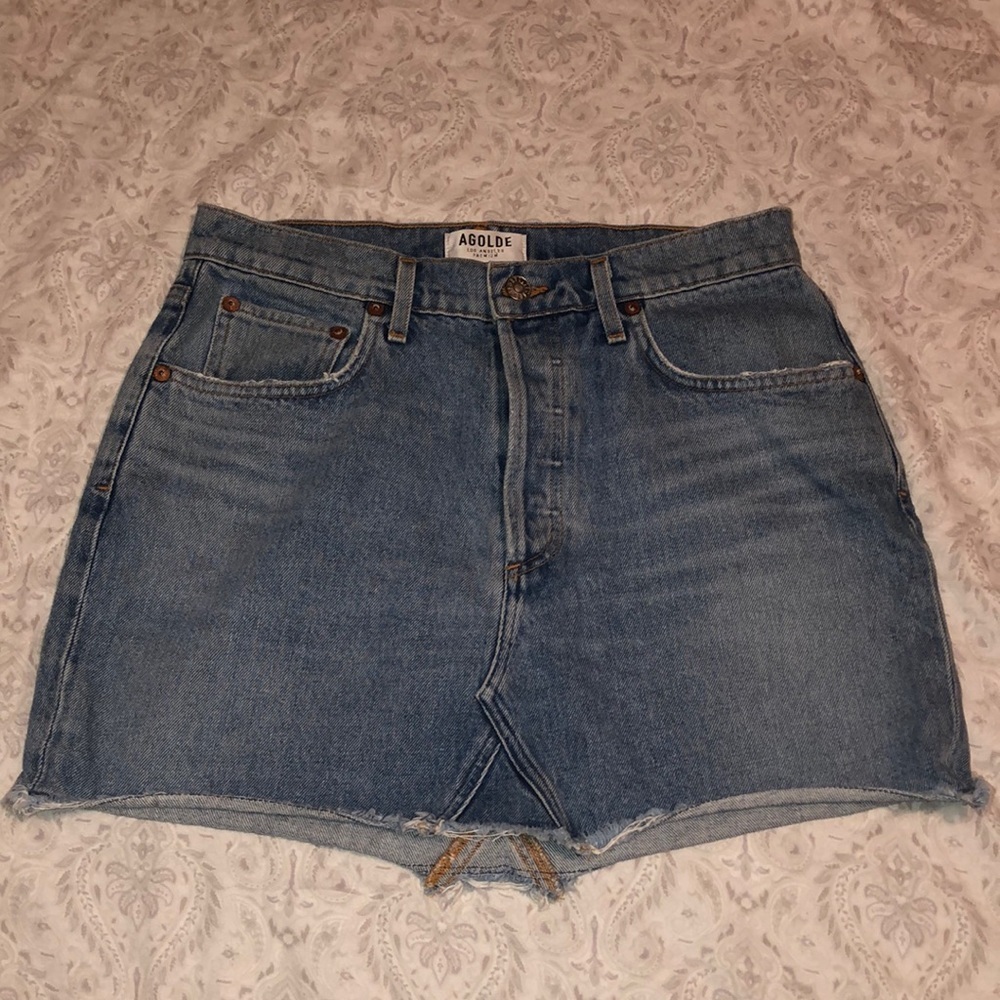 AGOLDE High Rise Jean Mini Skirt 🇺🇸